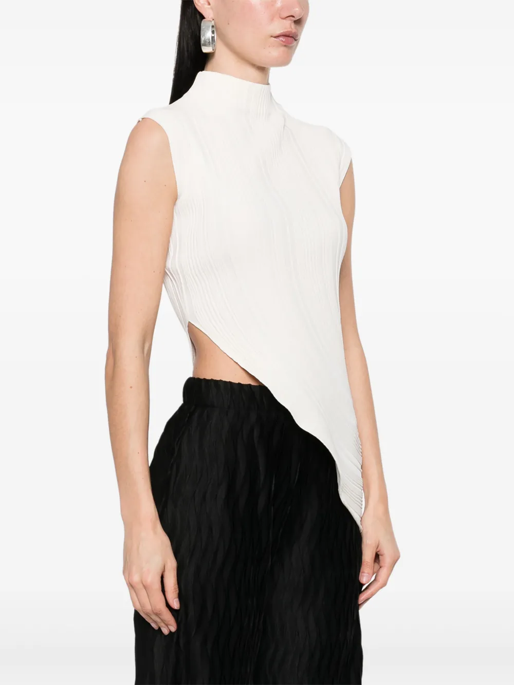 Herno Tank Top In Matt Viscose In White
