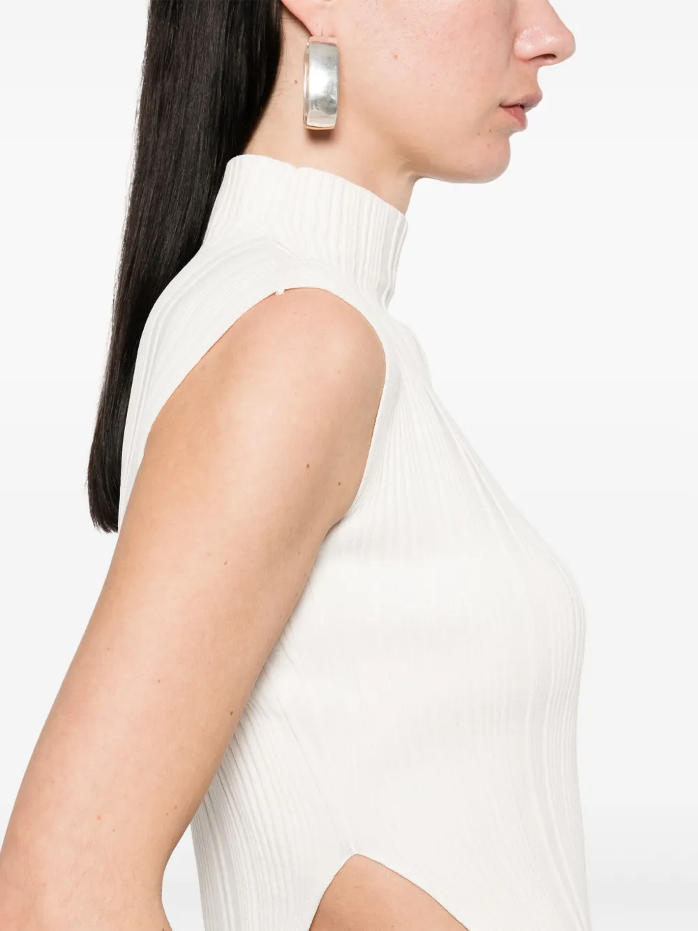 Herno Tank Top In Matt Viscose In White