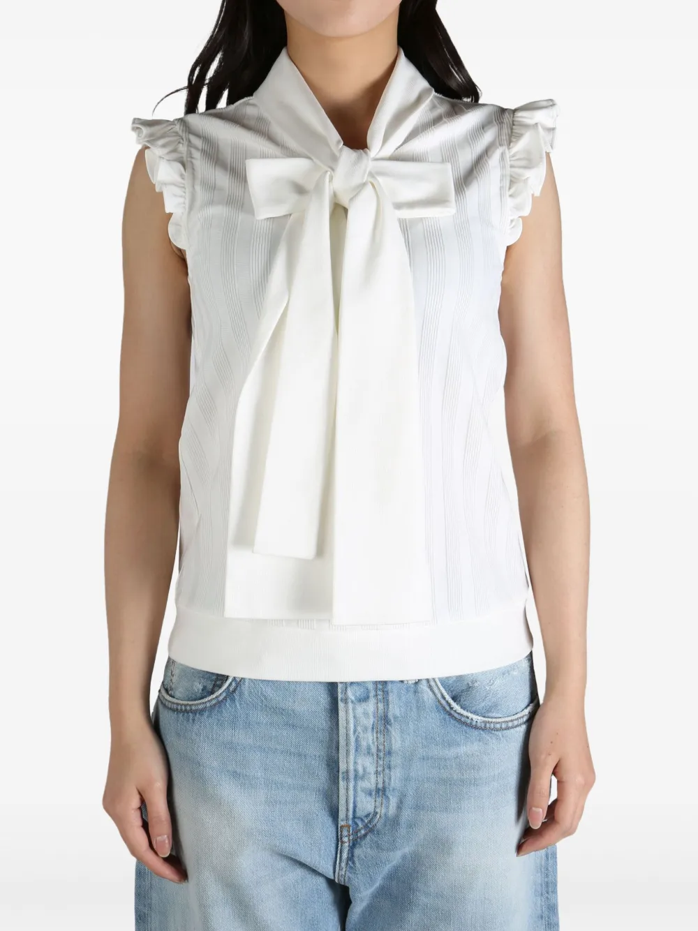 cotton-blend blouse