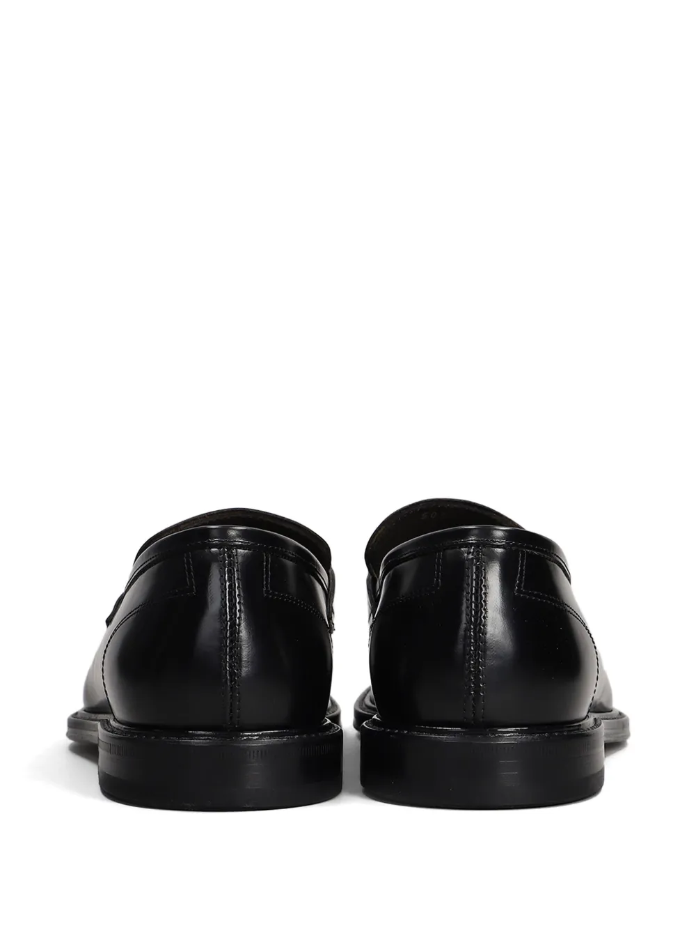 Green George leather loafers Black