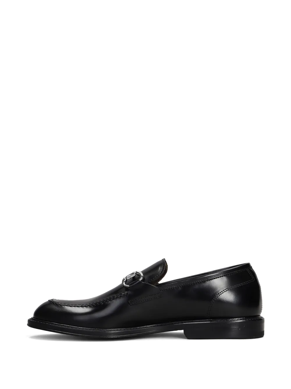 Green George leather loafers Black