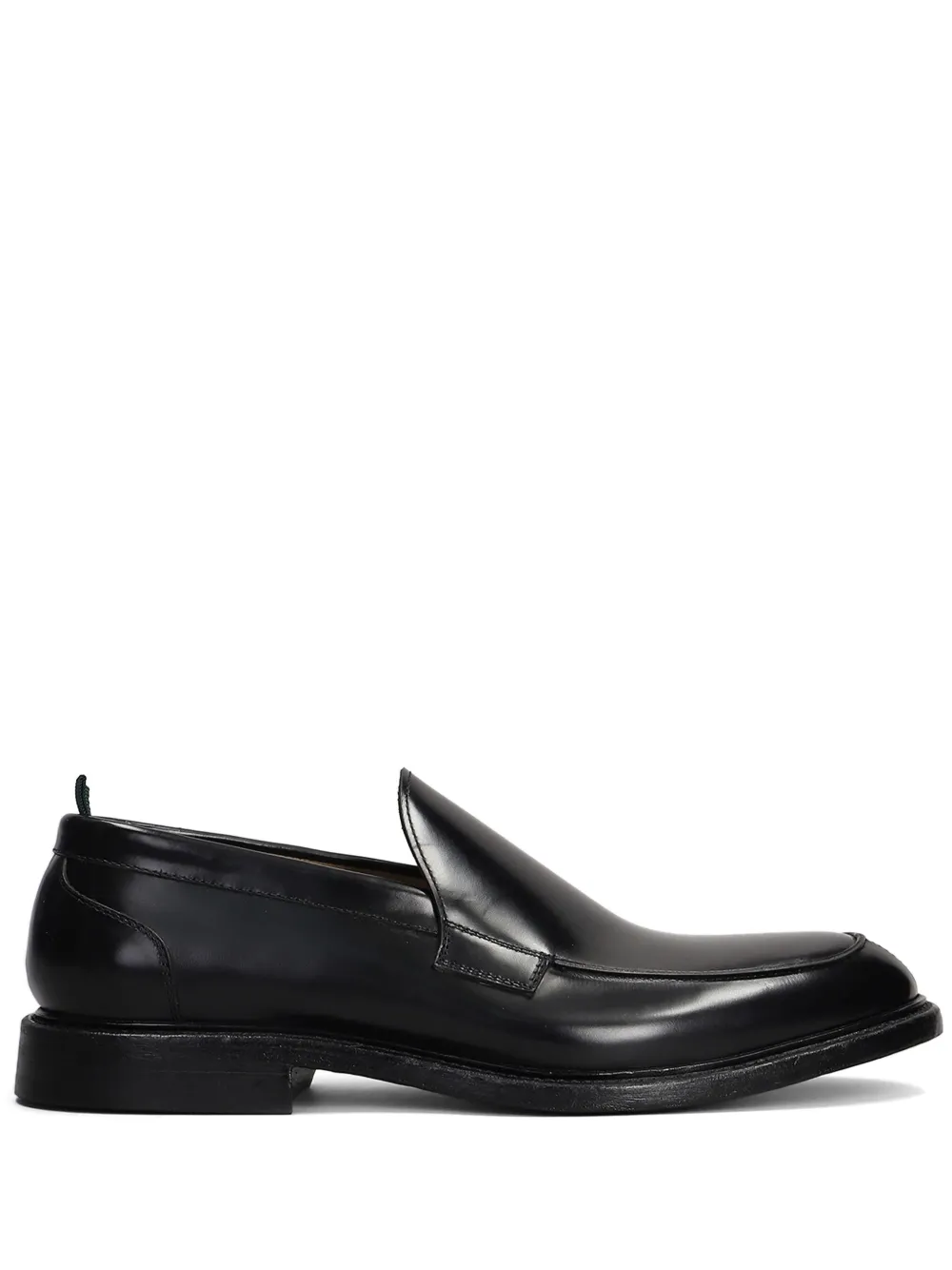 Green George leather loafers Black