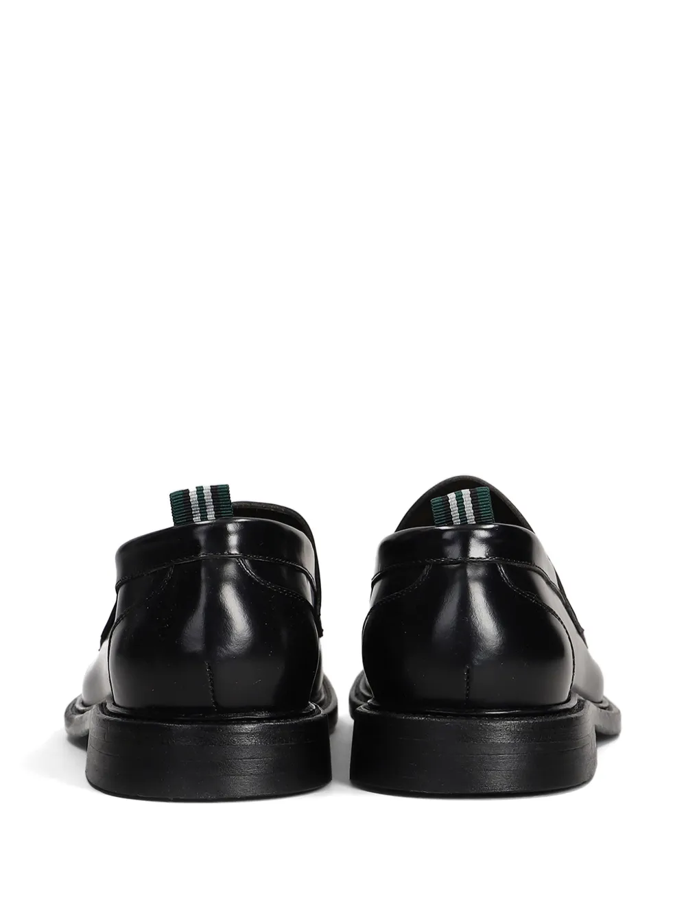 Green George leather loafers Black