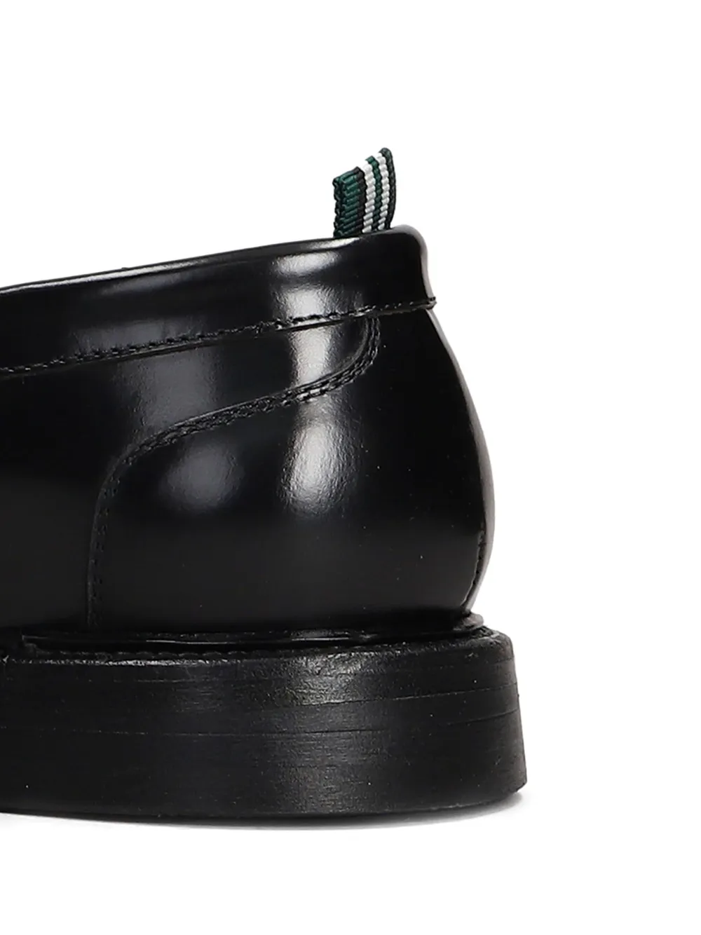 Green George leather loafers Black