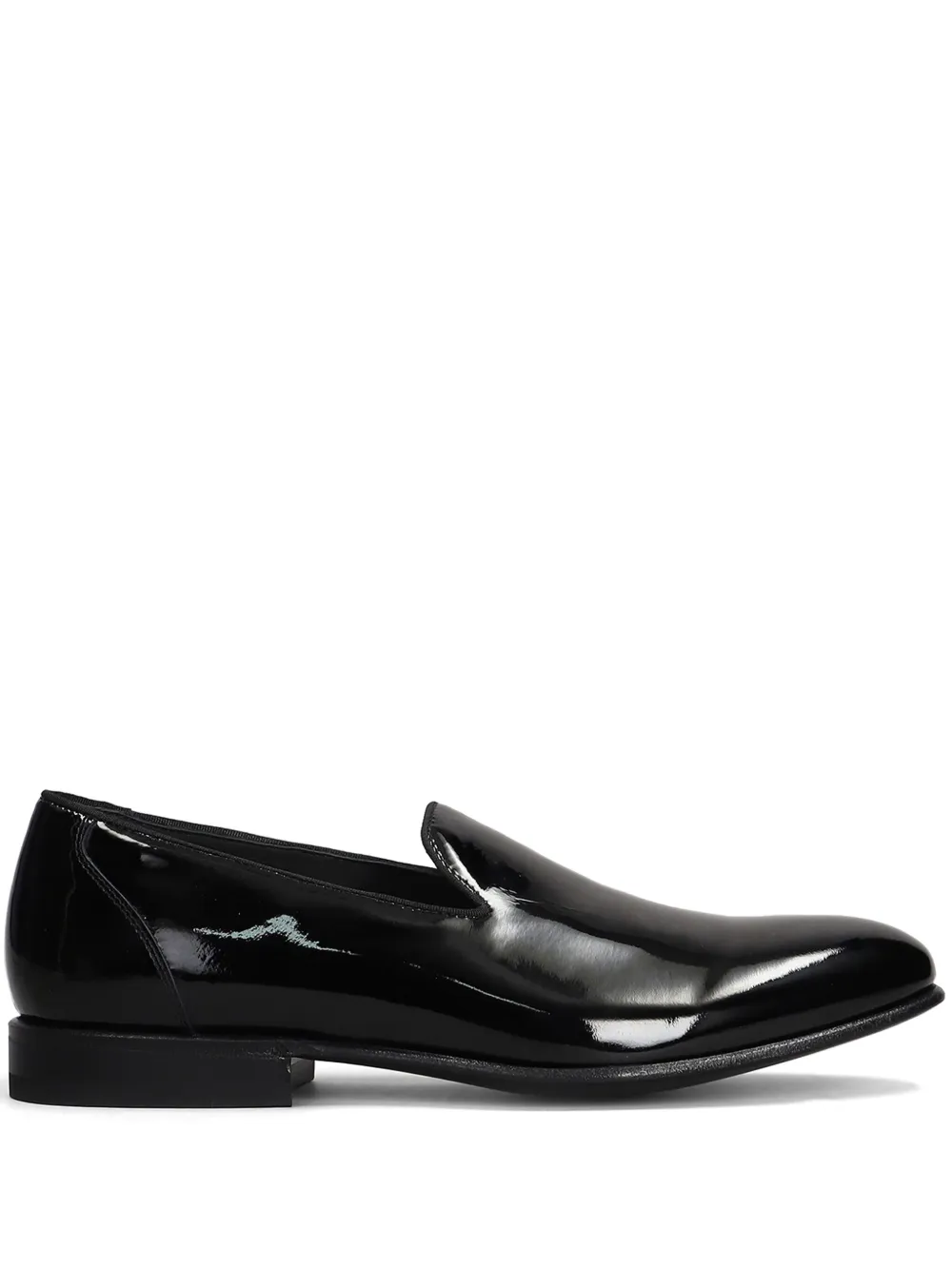 Green George leather loafers Black