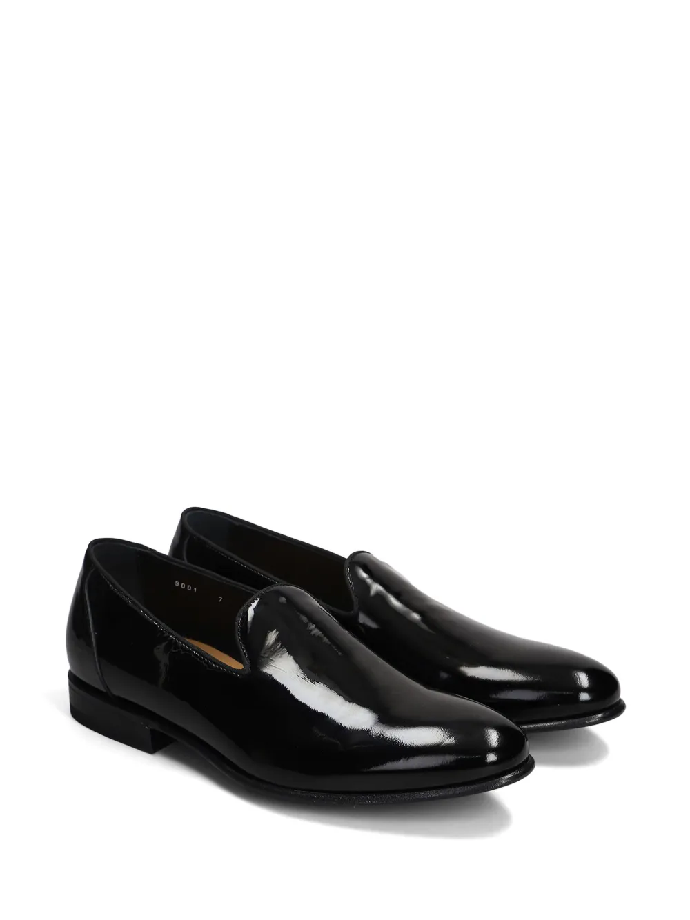 Green George leather loafers Black