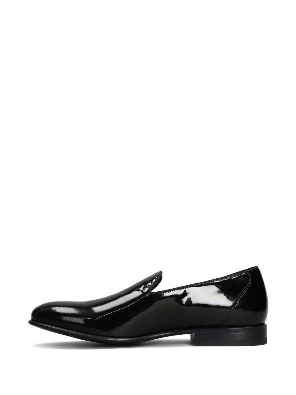 Green George leather loafers Black