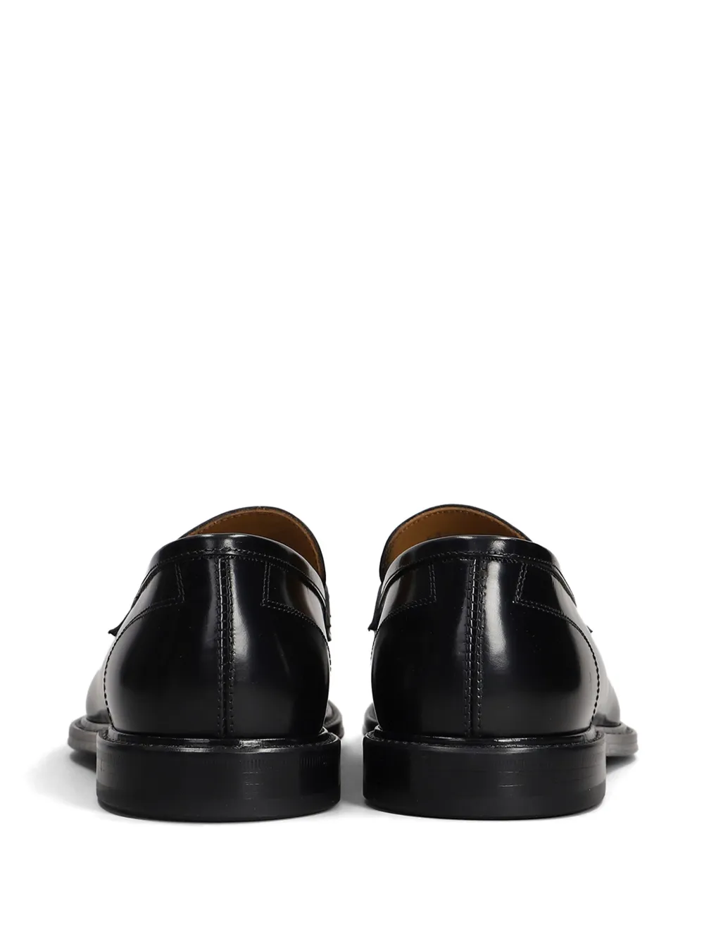 Green George leather loafers Black