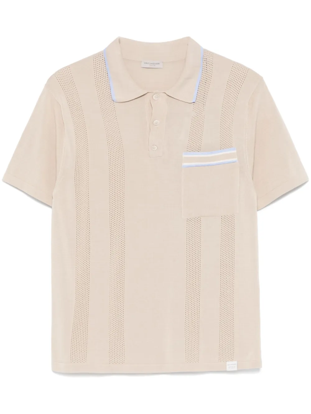 asymmetric-pocket polo shirt