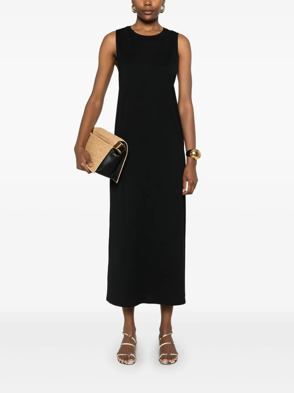 Loulou Studio Rayna maxi-jurk - Zwart