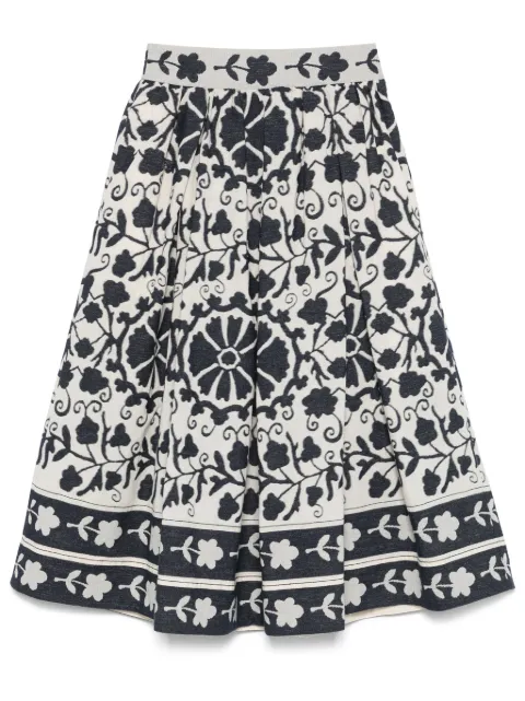 Sara Roka floral-jacquard skirt
