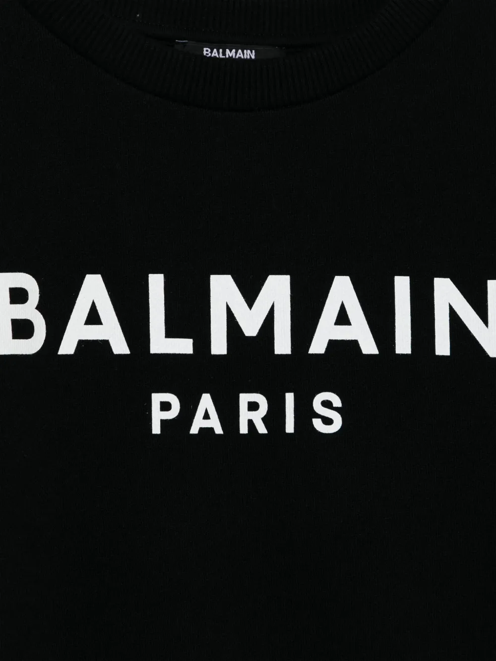 Shop Balmain Logo-print Sweatshirt In Black