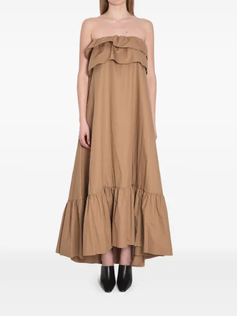 Saint Laurent vestido largo con volantes