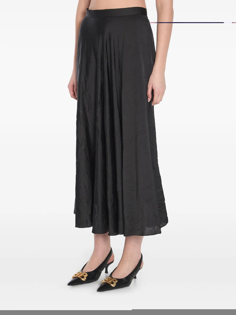 Balenciaga Asymmetrische midi-rok - Zwart