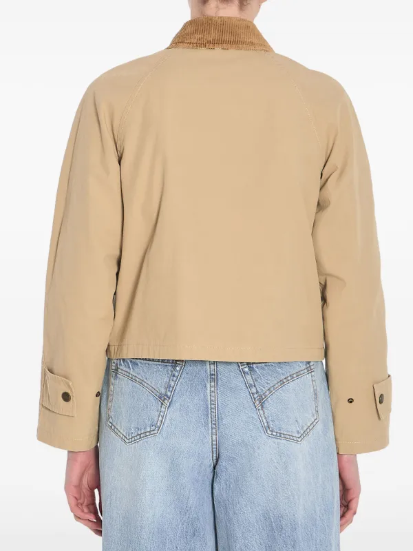 ジャケット Burberry Cropped Jacket クロップド チェック デニムジャケット (グレイン) - ウィメンズ