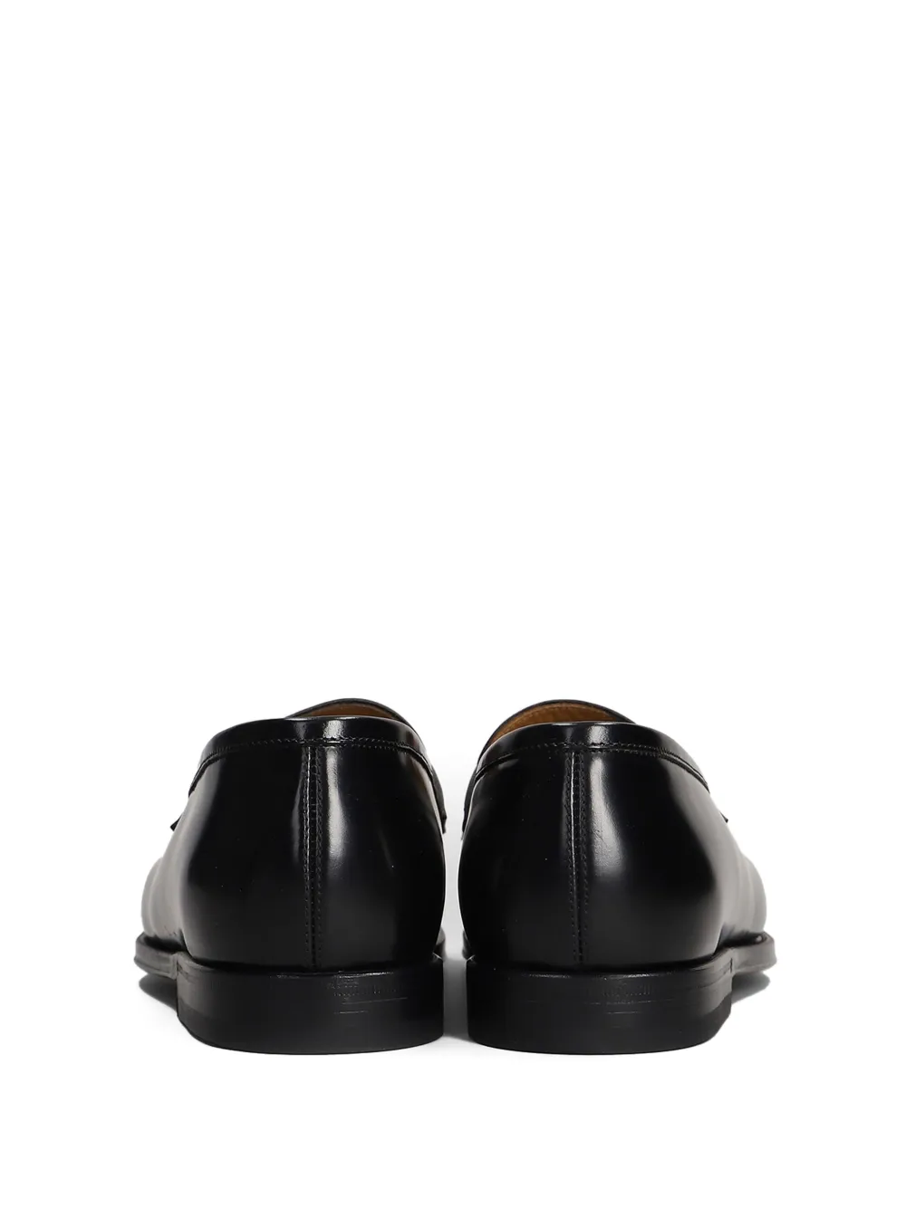 Green George leather loafers Black