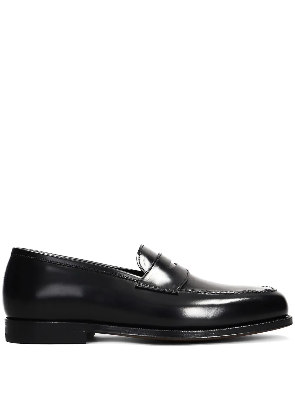 Green George leather loafers Black