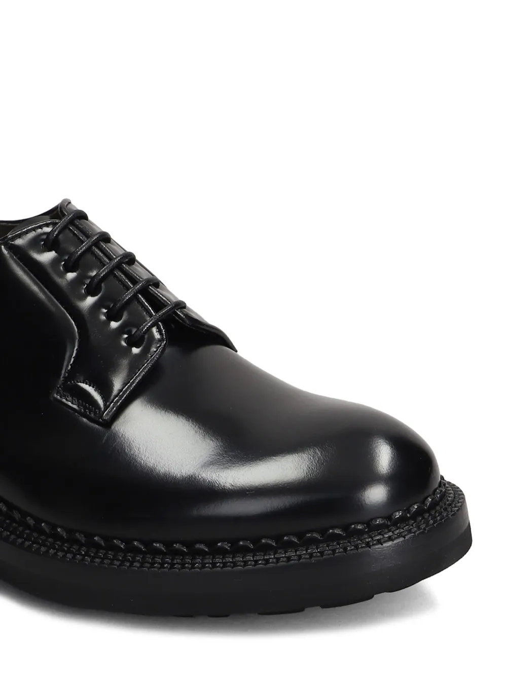 Green George Leren schoenen Zwart