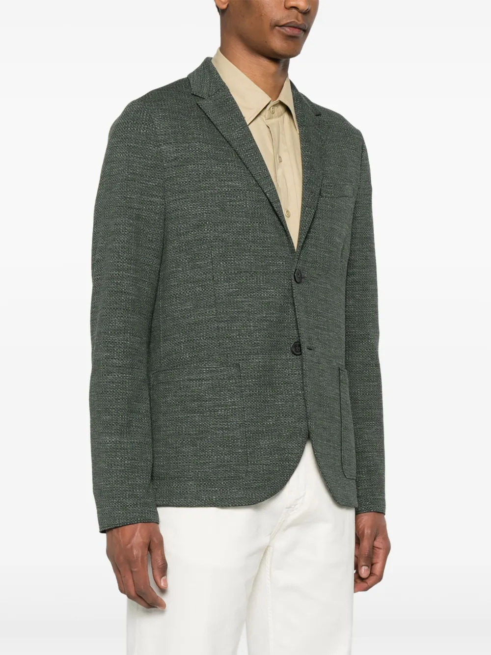 Harris Wharf London Blazer met enkele rij knopen Groen