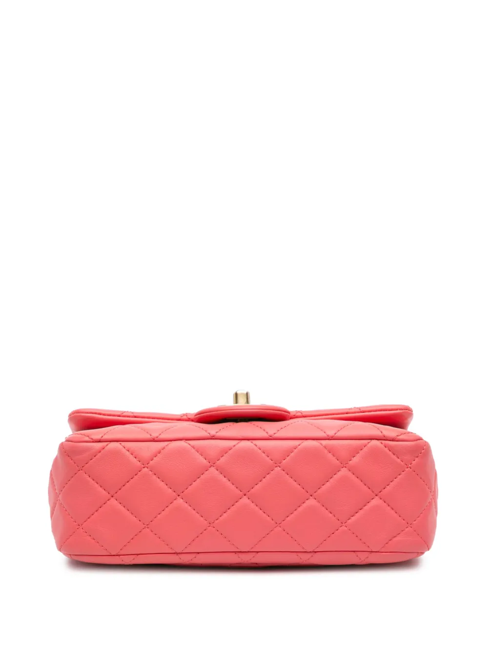 2020 Mini Rectangular Lambskin Pearl Crush Flap Crossbody Bag
