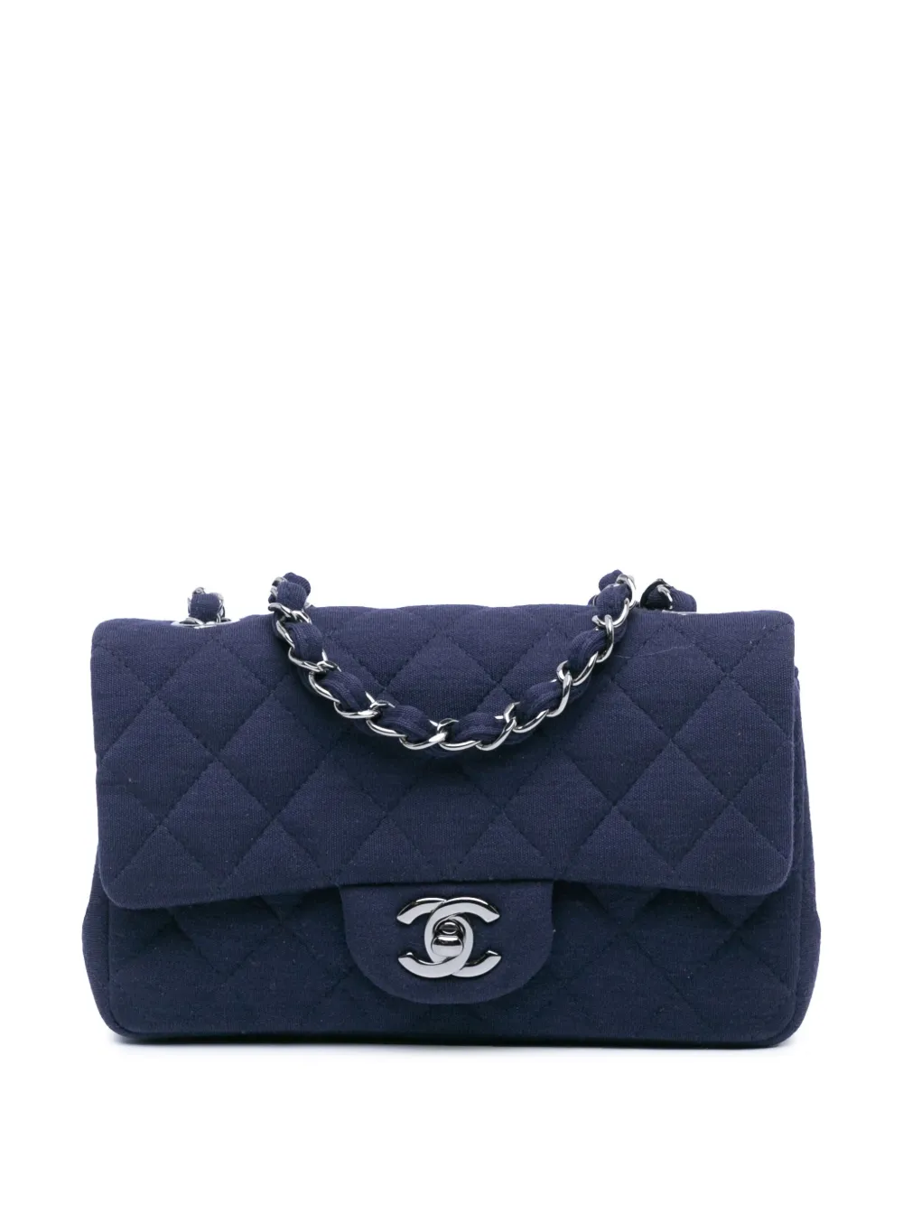 CHANEL Pre-Owned bolsa crossbody Mini Rectangular Classic Lambskin Single Flap 2016-2017 | azul | Image 1