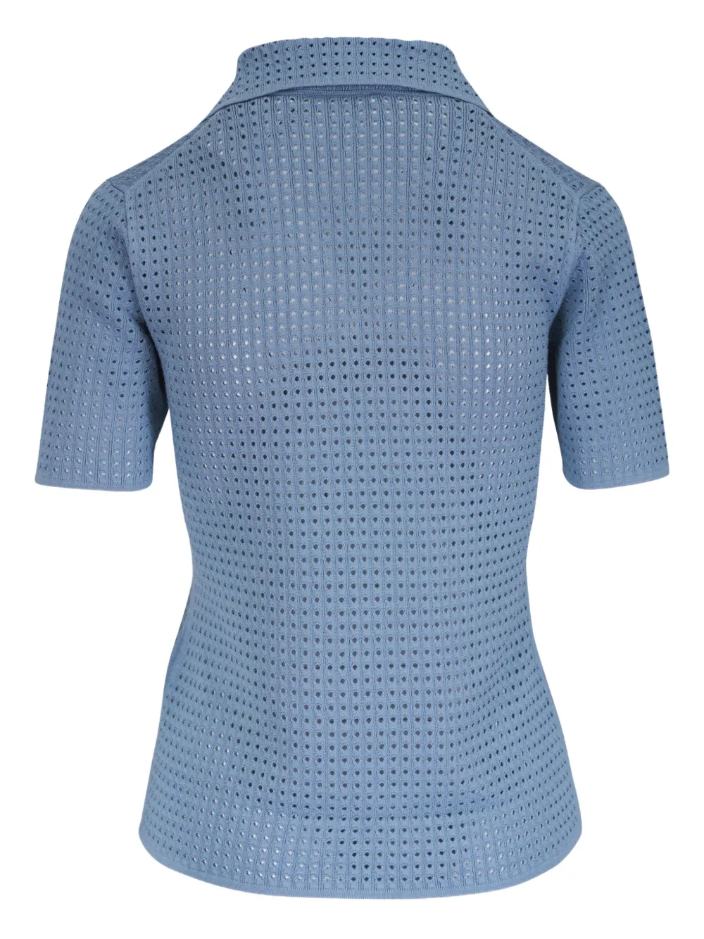 Lafayette 148 Opengebreide polotop - Blauw