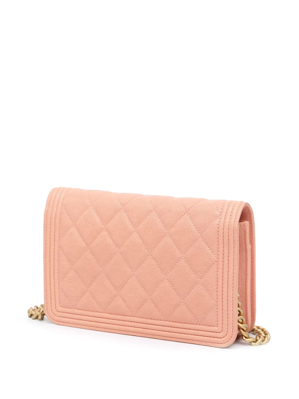 CHANEL Pre-Owned 2019 Quilted Caviar Boy Wallet on Chain crossbody bag | Pre-Owned | Image 2