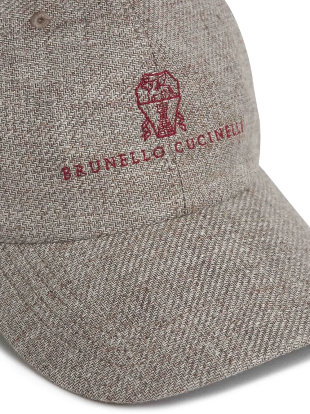 Brunello Cucinelli Pet met geborduurd logo Bruin