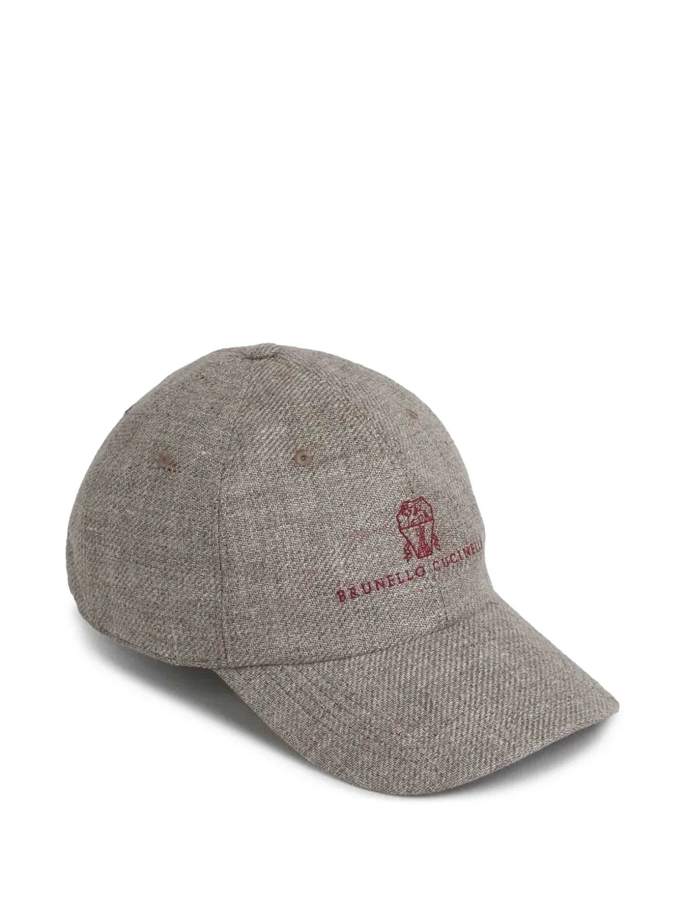 Brunello Cucinelli Pet met geborduurd logo Bruin