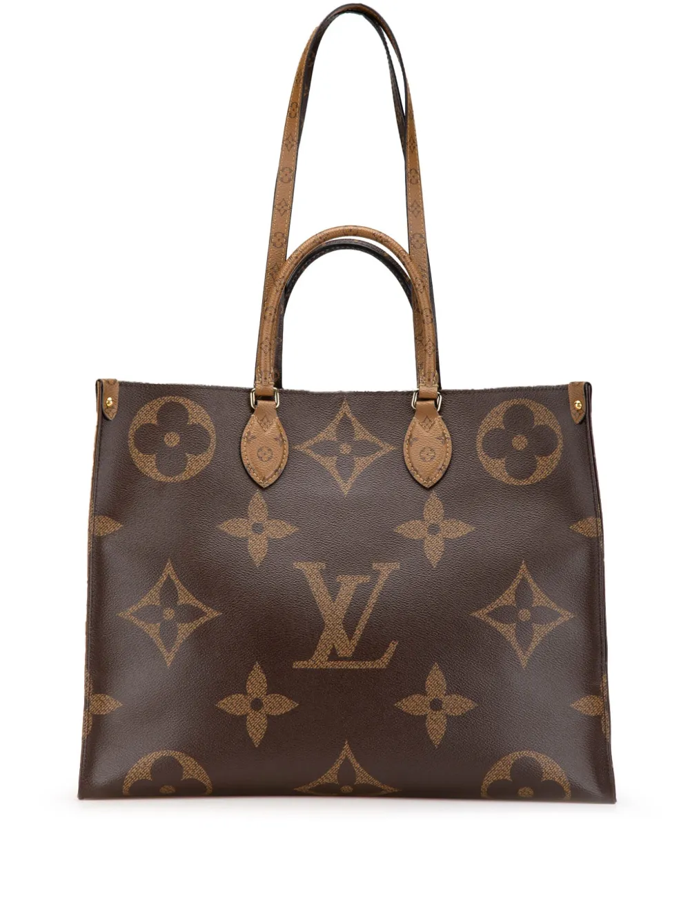 Louis Vuitton Pre-Owned 2019 Monogram Reverse Giant OnTheGo GM satchel | Brown | Image 1