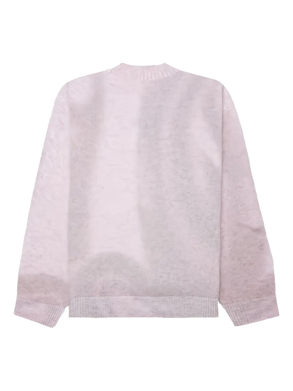 Represent Trui met geribbelde manchetten en ronde hals Roze