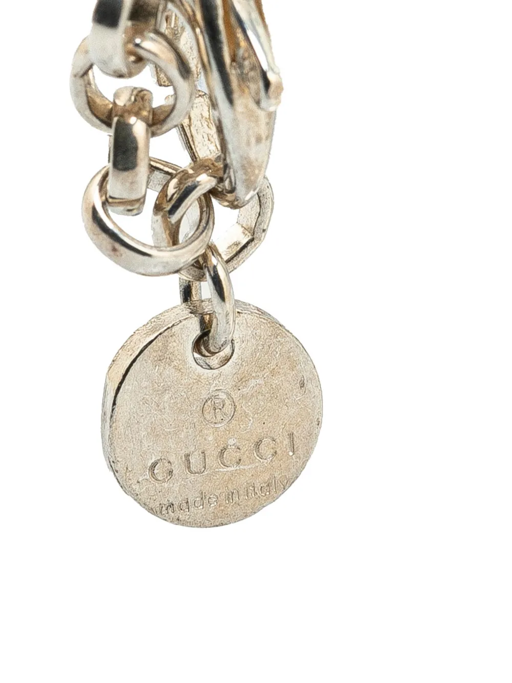 Gucci Pre-Owned 20th Century Sterling Silver Interlocking G Pendant Necklace costume necklace - Zilver