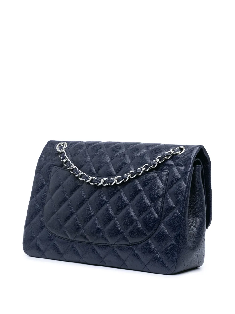 CHANEL Pre-Owned 2011 Jumbo Classic Caviar Double Flap shoulder bag - Blauw