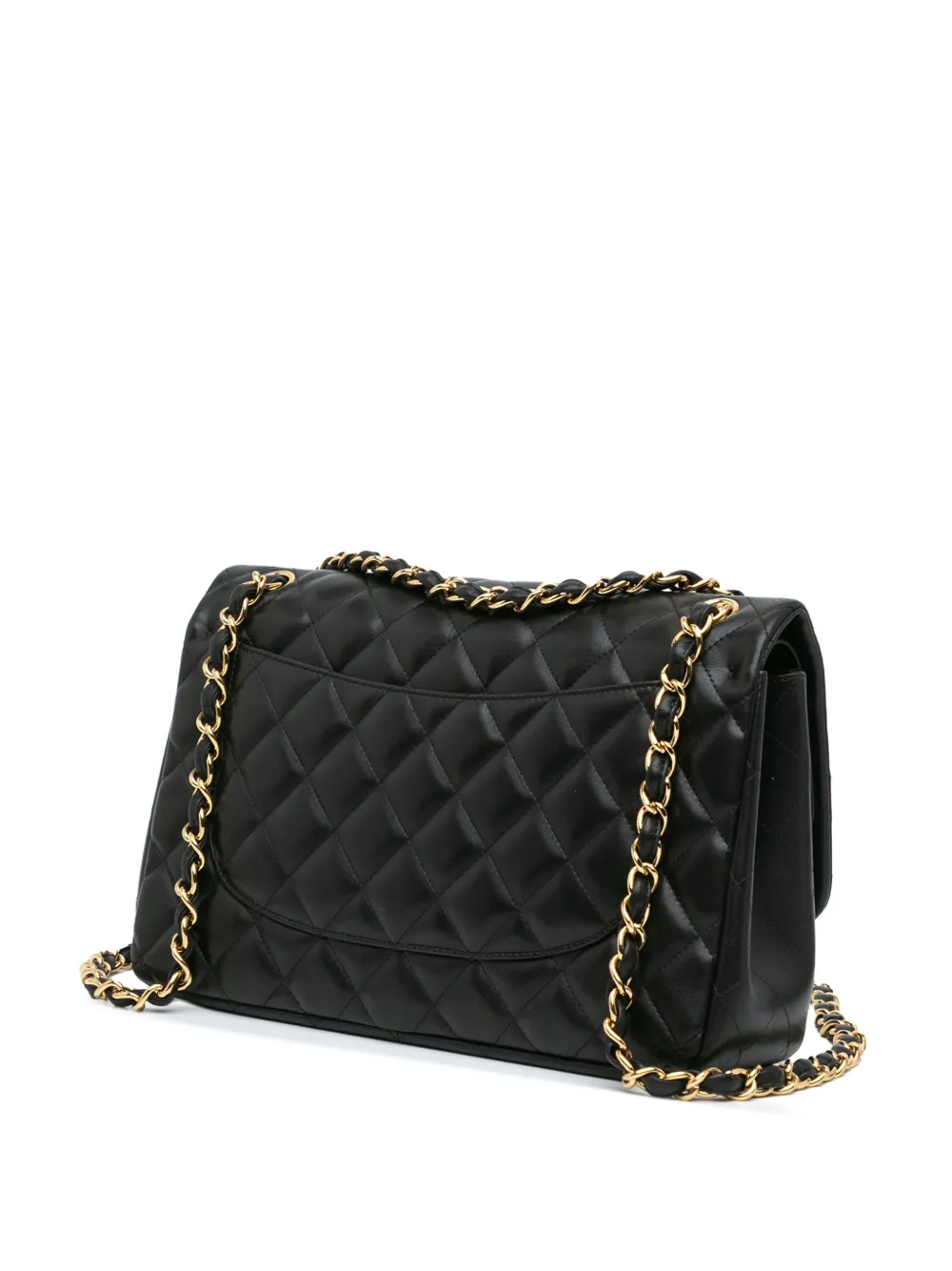 CHANEL Pre-Owned 2011 Jumbo Classic Lambskin Double Flap shoulder bag - Zwart