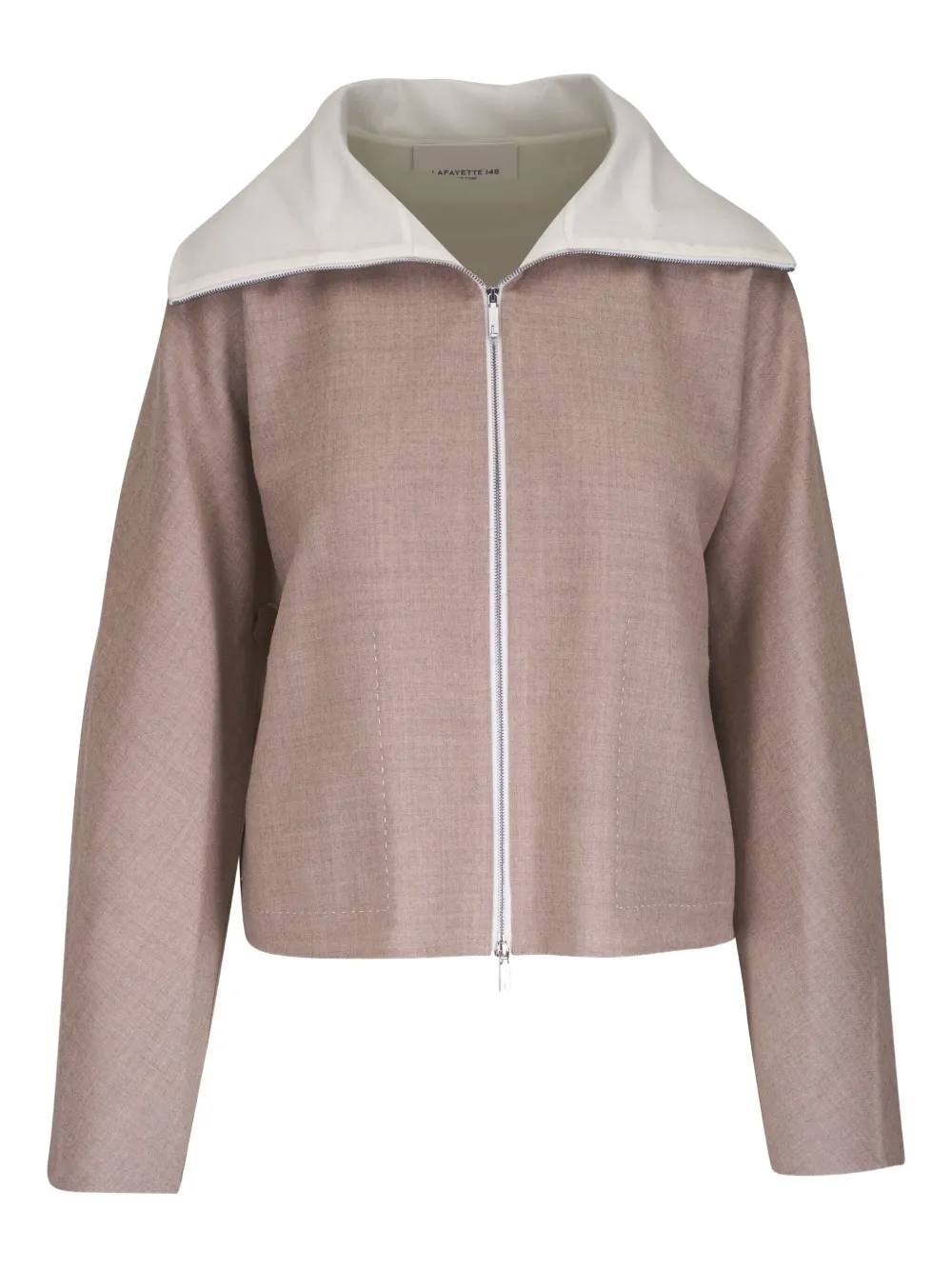 Lafayette 148 contrasting-collar jacket | Brown | Image 1