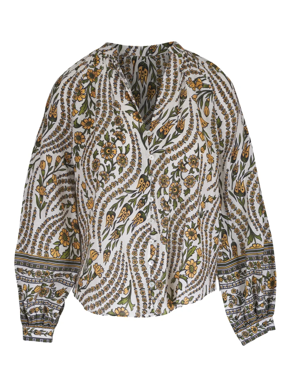 Veronica Beard Ailani blouse met bloemenprint Beige