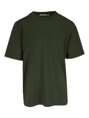 Moncler Camiseta De Algodão Com Logo Vertical | Verde | FARFETCH BR