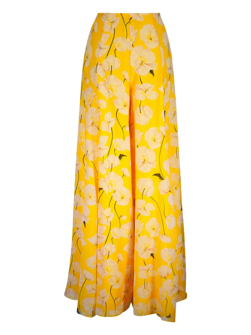 Carolina Herrera Zijden broek Geel