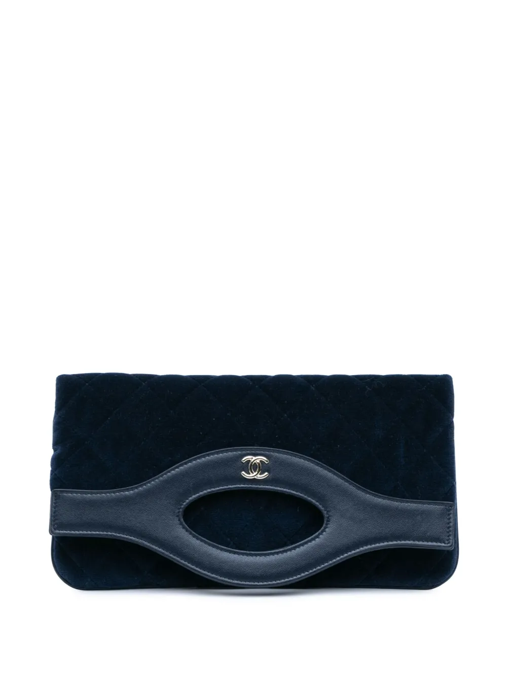 CHANEL Pre-Owned 2019 Quilted Velvet 31 clutch bag | Blue | Image 1