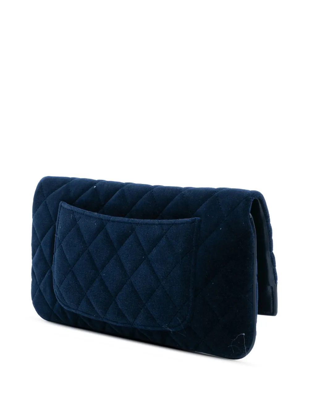 CHANEL Pre-Owned 2019 Quilted Velvet 31 clutch bag - Blauw