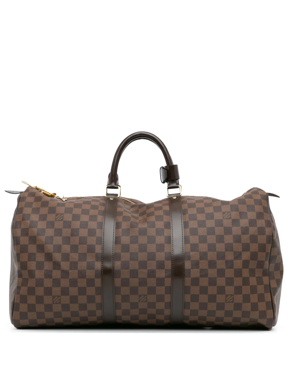 Louis Vuitton Pre-Owned 2011 ダミエ エベヌ キーポル 50 ボストンバッグ - ブラウン Louis Vuitton Pre-Owned 2011 ダミエ エベヌ キーポル 50 ボストンバッグ - ブラウン