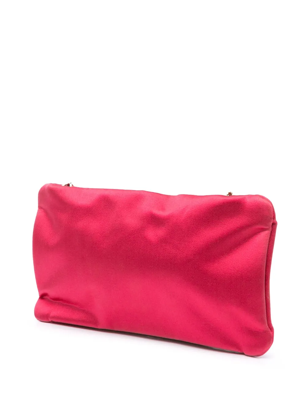 CHANEL Pre-Owned 2009-2010 Satin Diamante Camellia Clutch with Chain shoulder bag - Roze