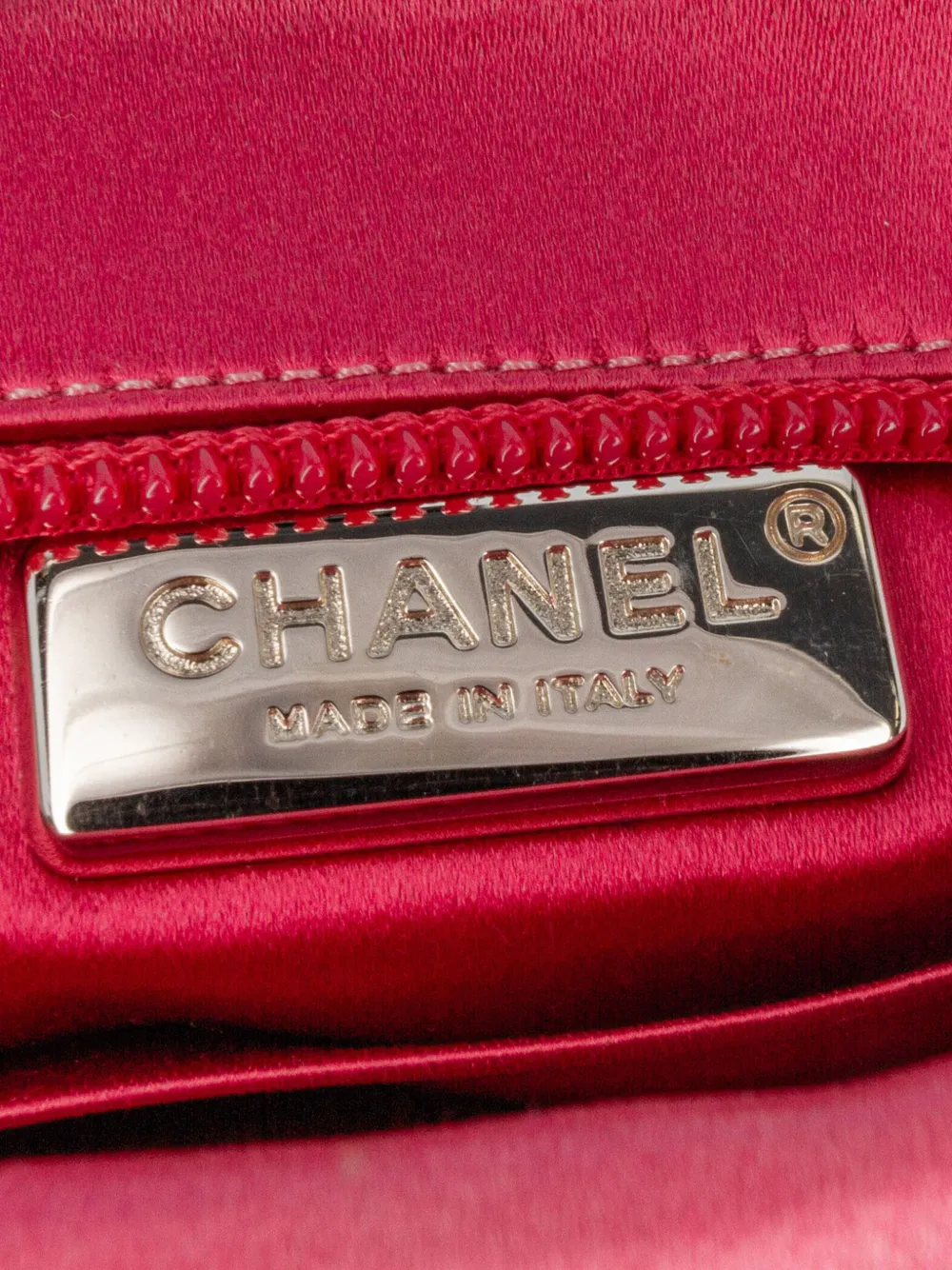 Pre-owned Chanel 2009-2010 Satin Diamante Camellia Clutch With Chain Shoulder Bag In Pink