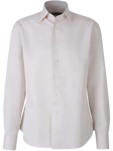 Canali spread-collar shirt