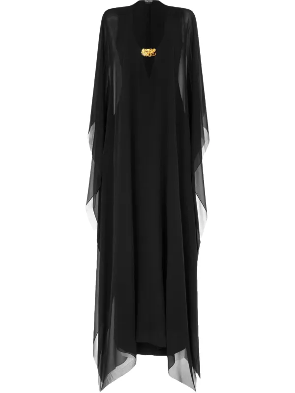 【関税＆送料込み】Tom Ford Silk Dress TOM FORD Belted silk-twill maxi shirt dress | NET-A-PORTER