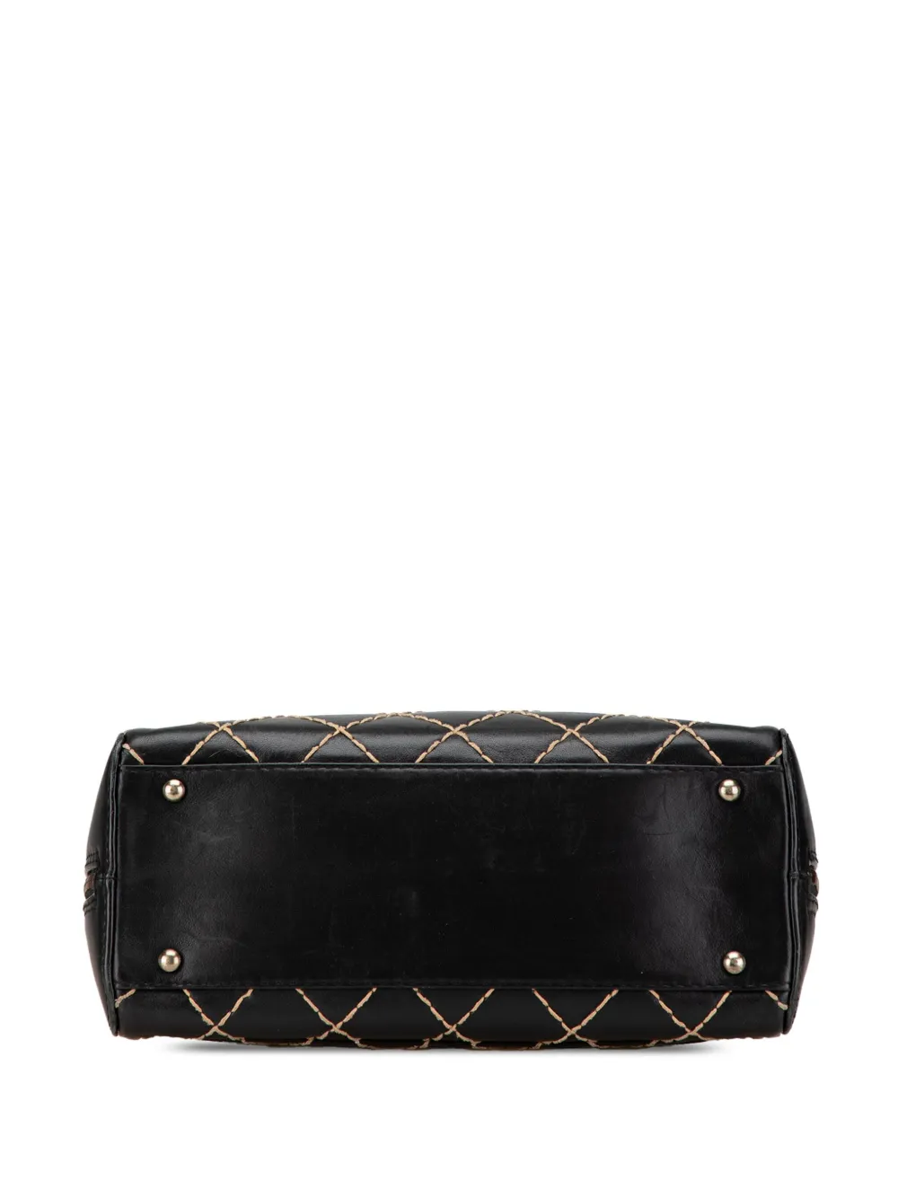 CHANEL CC WILD STITCH LAMBSKIN 手提包(2000-2002年典藏款)