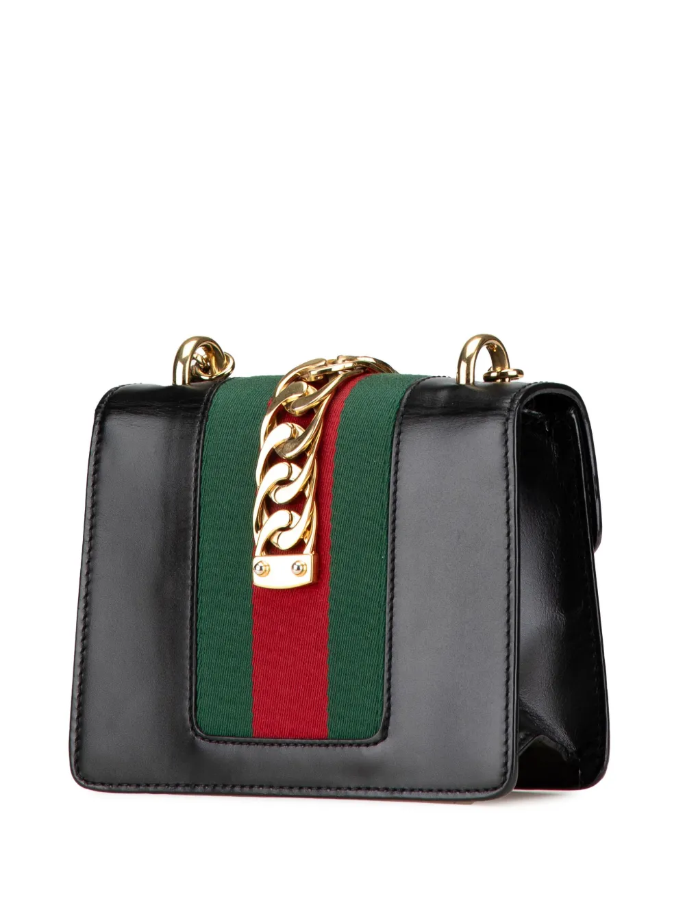 Gucci Pre-Owned 2000-2015 Mini Sylvie Leather Chain crossbody bag - Zwart