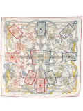 Hermès Pre-Owned 2020-2024 Dame de Couer Silk Scarf scarves - White