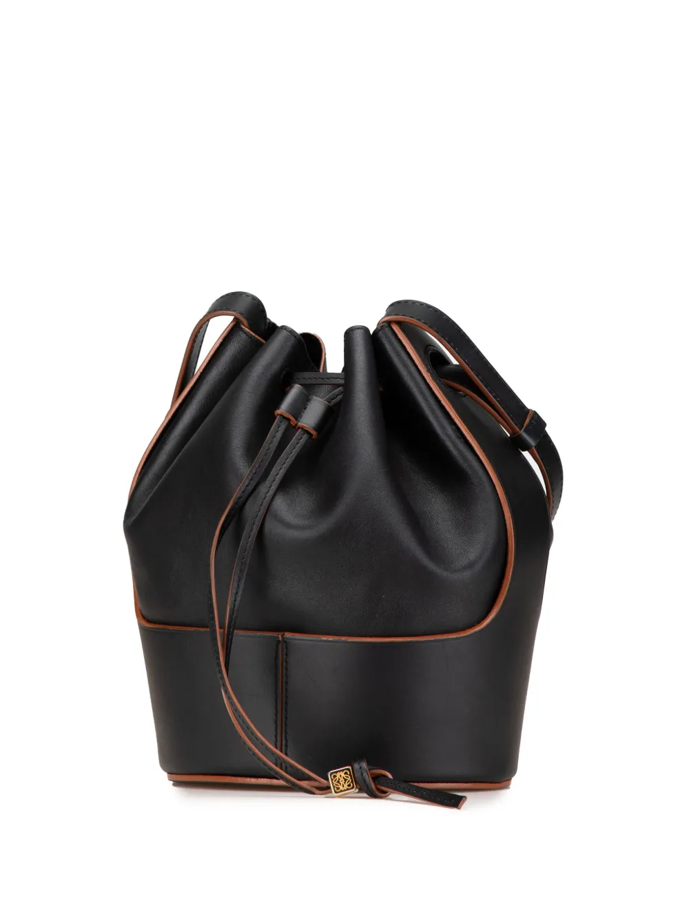 Loewe Pre-Owned 2010-2024 Medium Leather Balloon bucket bag - Zwart