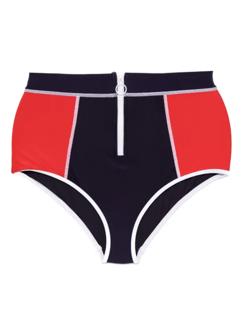 Duskii high-waisted zipped swim bottom